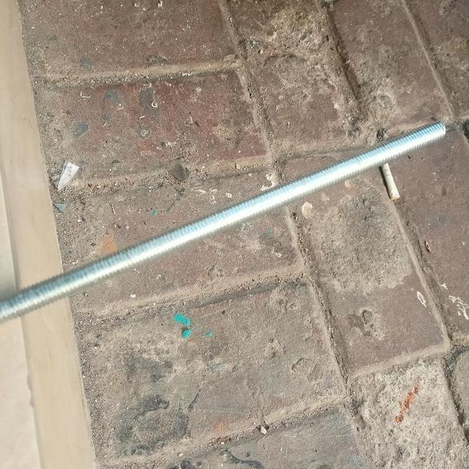 as long drat M12 putih galvanis panjang 1m BARU