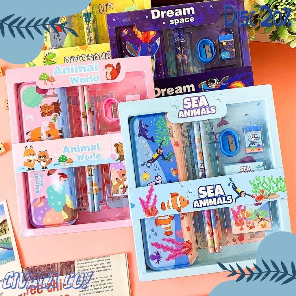 

Idoon Stationary Set Kotak Pensil Anak Set Stationery Alat Tulis Kotak Pensil Karakter Flash Sale! Diskon Hingga 70%