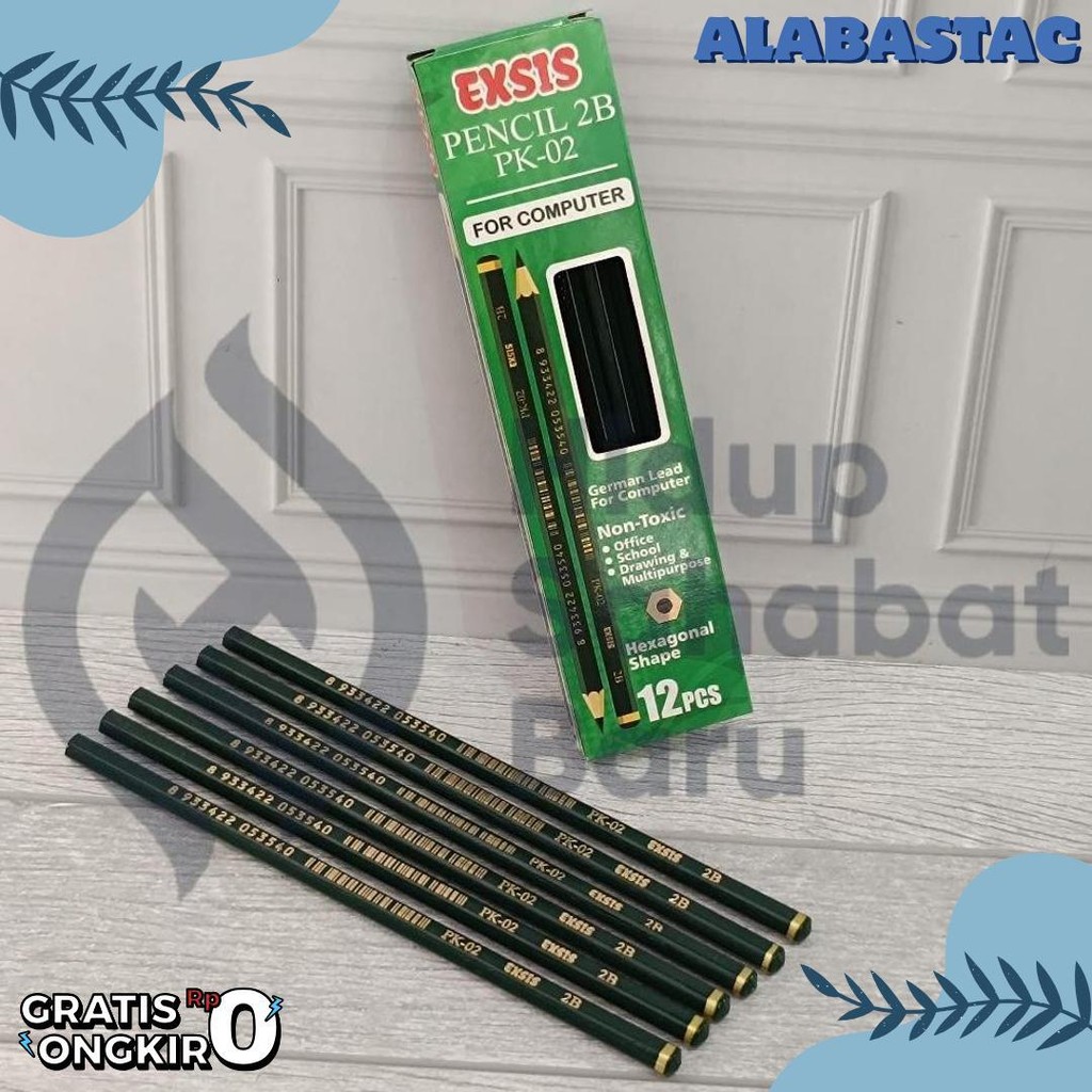 

Selusin (12 Biji) Pensil 2B Exsis Bentuk Hexagonal Terlengkap Dan Termurah