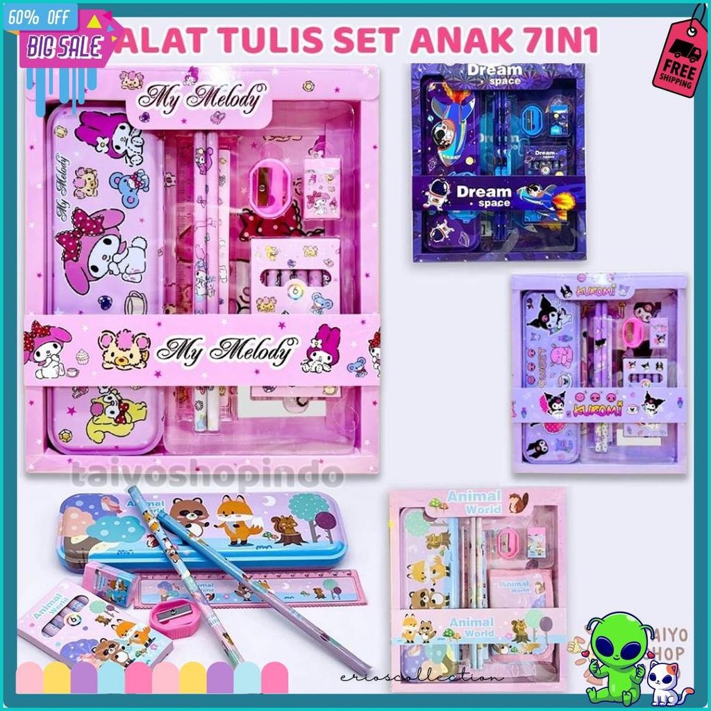 

Taiyo Alat Tulis Set Anak 7In1 Sanrio Pencil Stationery Tempat Kotak Pensil Perlengkapan Sekolah Atk Diskon