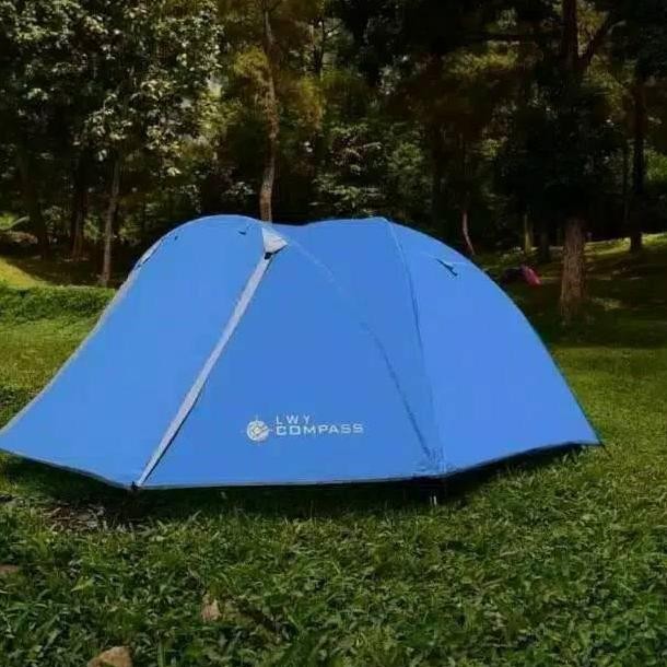 Terbaru Tenda Lwy Compass Fiber 4-5 Orang Double Layer Tenda Compas