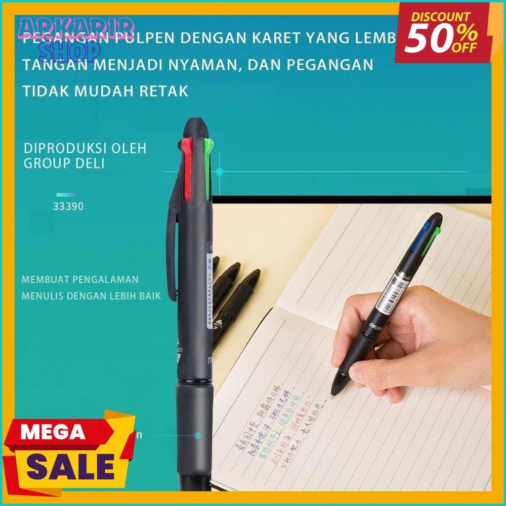 

Deli Pulpen Cetek Warna-Warni 4 Warna 0.7Mm Pulpen Pelajar Multifungsi 33390 Flash Sale! Diskon Hingga 70%
