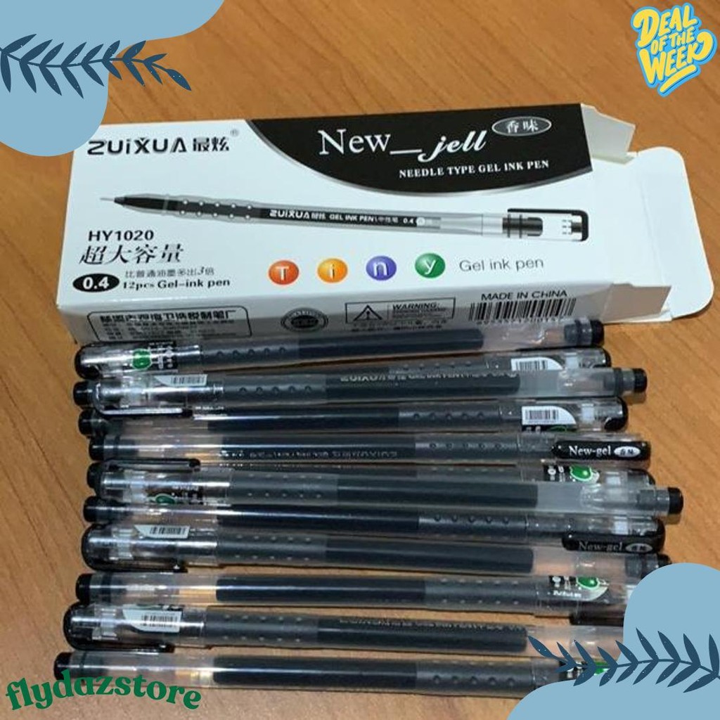 

(12Pcs) Bolpen New Jell Hitam Biru Merah / Gel Ink Pen Zuixua Apple Terlaris! Produk Ini Banyak Dicari