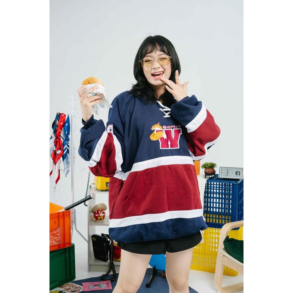 OMS OVERSIZE VINTAGE HOODIE WATSUKI CLUB OF 1986 JAKET JEPANG RETRO