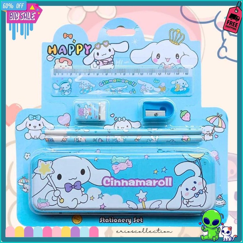 

Stationary Set Alat Sekolah 6 In 1 Lengkap Lucu Kado Ulang Tahun Motif Sanrio Kuromi Cinamon Melody Flash Sale! Diskon Hingga 70%