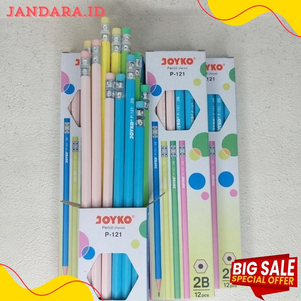 

Pensil 2B Joyko P-121 Perpak 12 Warna Penghapus Flash Sale! Diskon Hingga 70%