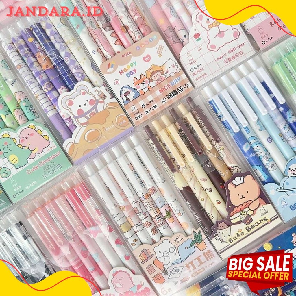 

Winzige 6Pcs Pulpen Gel Set Pena Pen Lucu 0.5Mm Pulpen Aesthetic Gel Pen Pulpen 1 Pack Mekanik Pulpen Tinta Hitam Alat Tulis Stationery Bulpen Bolpen Flash Sale! Diskon Hingga 70%