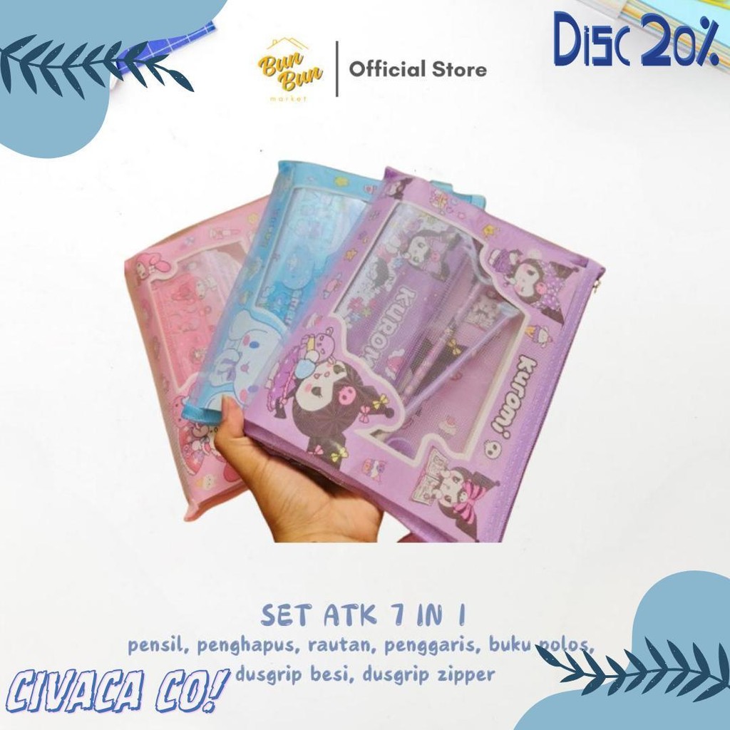 

Set 7 In 1 / Set Alat Tulis Anak Dusgrip Besar Zipper Sanrio Stationary Karakter Kuromi Atk Murah Instan Semarang 6027 Diskon Setengah Harga