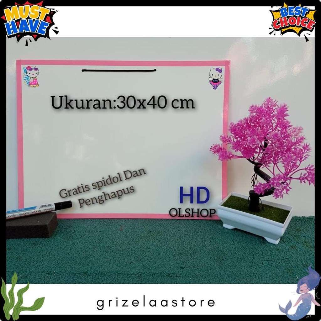 

Papan Tulis Anak/White Board Murah Gratis Spidol Dan Penghapus Flash Sale! Diskon Hingga 70%