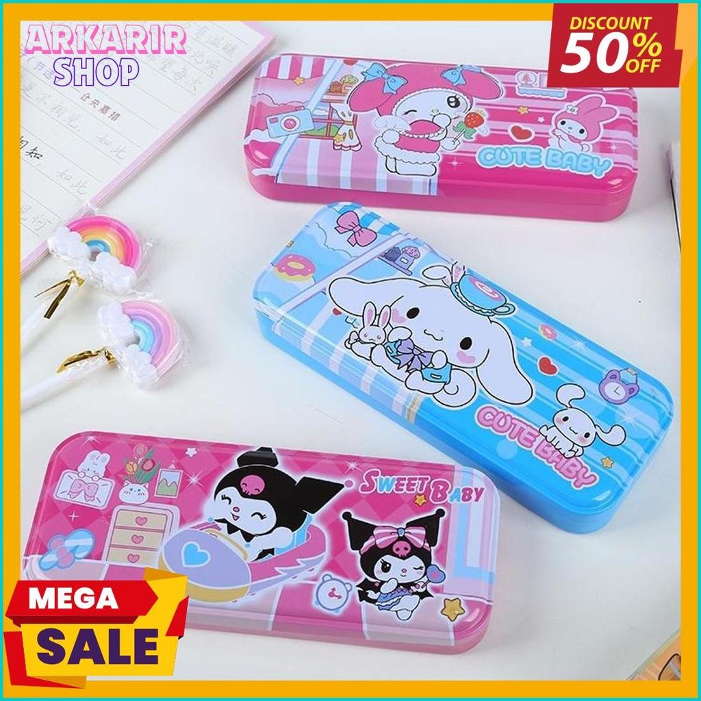 

Bobomart Kotak Tempat Pensil Pencil Case Kaleng 2 Susun Sanrio B-810 (Kuromi, Melody, Cinnamoroll) Terlaris! Produk Ini Banyak Dicari