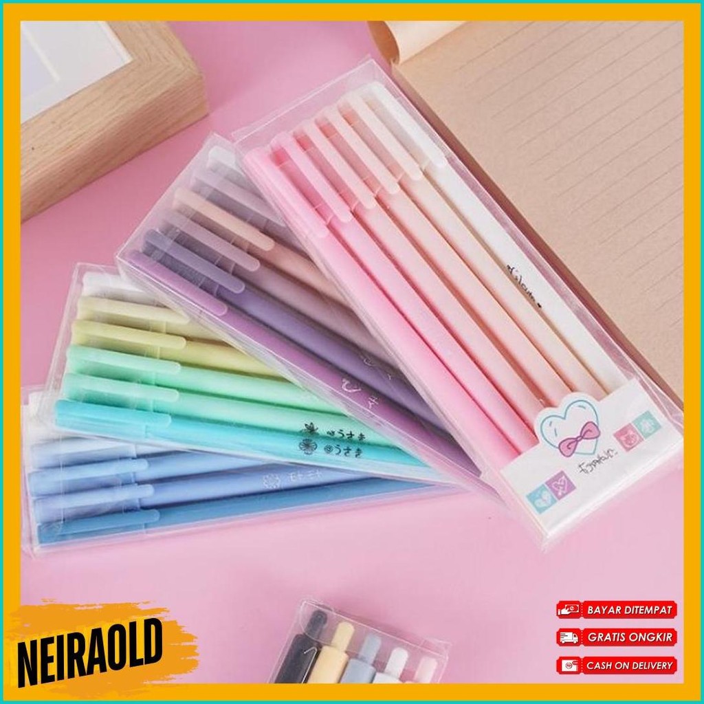 

Ysm 1 Set 6Pcs Pena Gel 0.5Mm Warna Pastel Pen Gel Aesthetic Pulpen Gel 6 In 1 Warna Gradasi Pena Gel Set Morandi Color Bolpoint Tinta Gel Cair 6 Pcs Journaling Pen Alat Tulis Kantor Sekolah Lucu Diskon