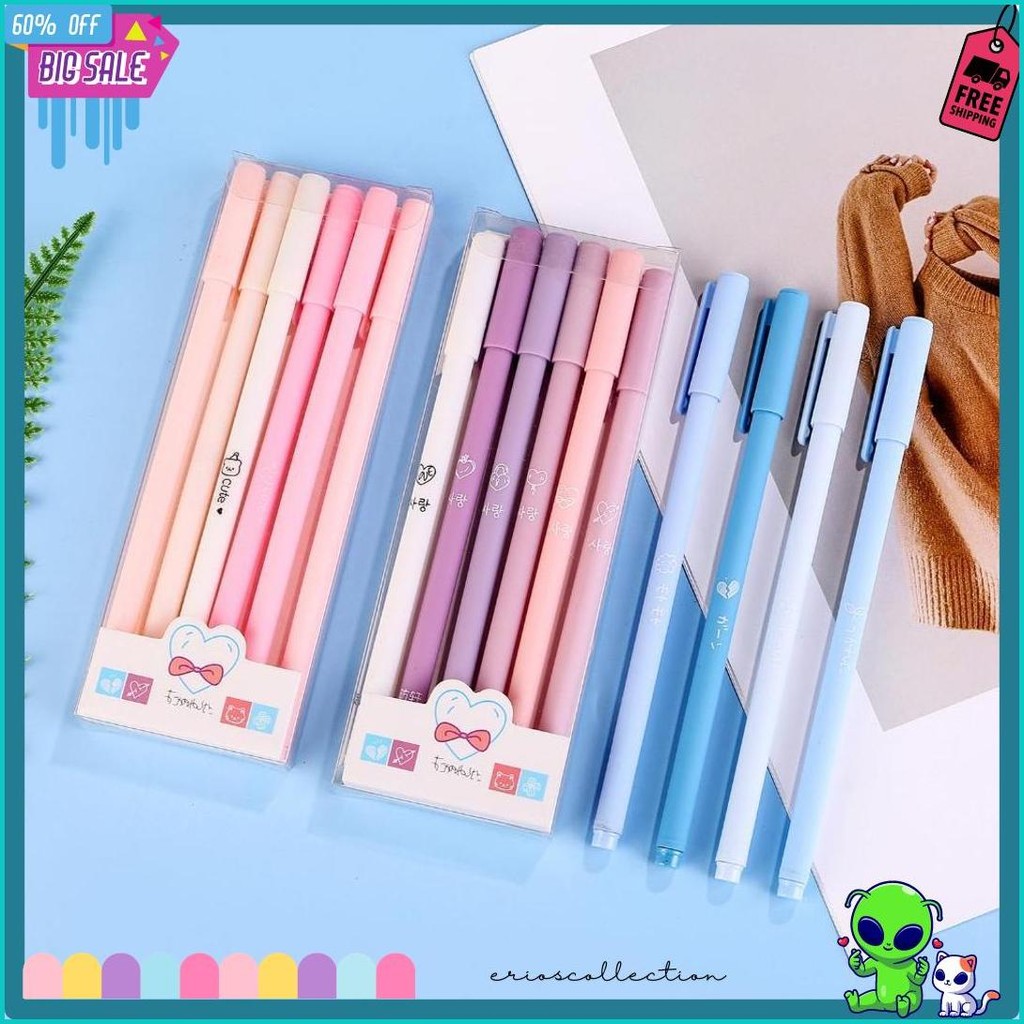 

Ngz 1 Set 6Pcs Pena Gel 0.5Mm Warna Pastel Pen Gel Aesthetic Pulpen Gel 6 In 1 Warna Gradasi Pena Gel Set Morandi Color Bolpoint Tinta Gel Cair 6 Pcs Journaling Pen Alat Tulis Kantor Sekolah Lucu Flash Sale! Diskon Hingga 70%