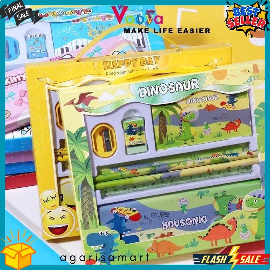 

Voova Set Kotak Pensil/ Set Box Hadiah Anak/ Set Stationery Alat Tulis Kotak Pensil Karakter Lucu Terlaris! Produk Ini Banyak Dicari
