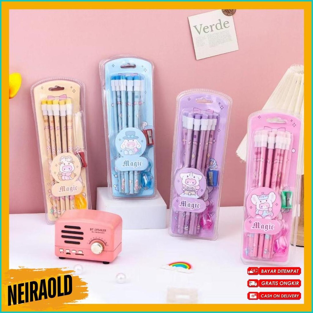

1 Lusin Pensil Sanrio Dan Princess + Rautan + Penghapus Mini + Pegangan Pensil Elastis Terlengkap Dan Termurah
