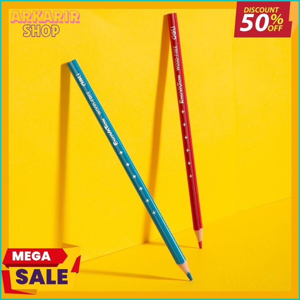 

Deli Pensil Warna / Colored Pensil 12 24 Warna Sangat Terang Ec112 Diskon