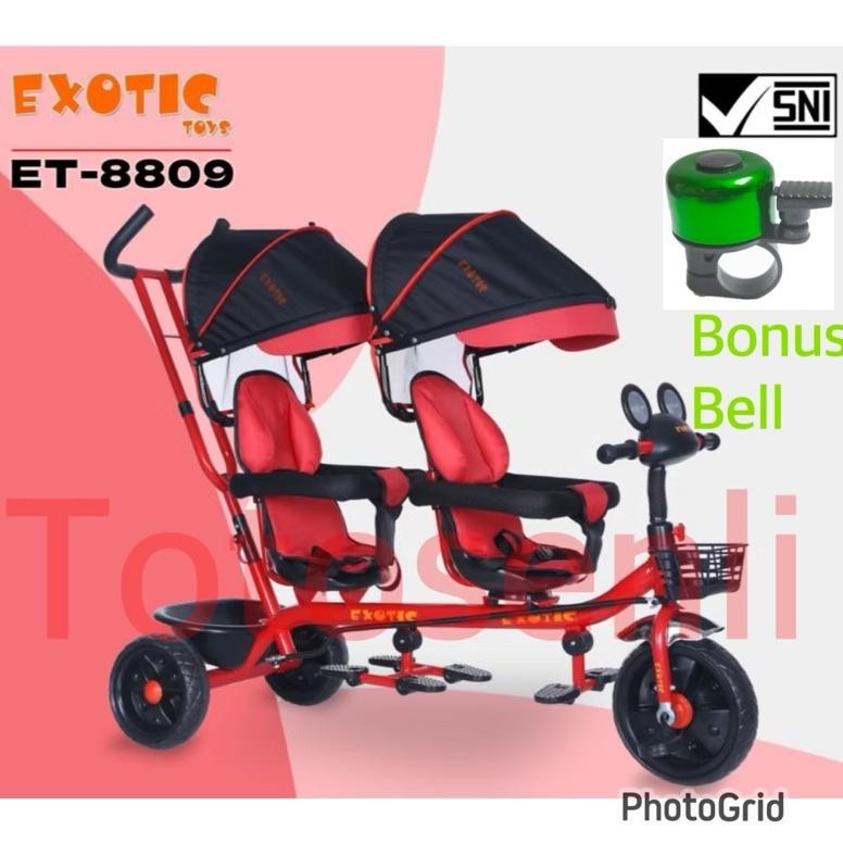 Terlaris Sepeda Anak Roda Tiga Kembar Exotic 8809