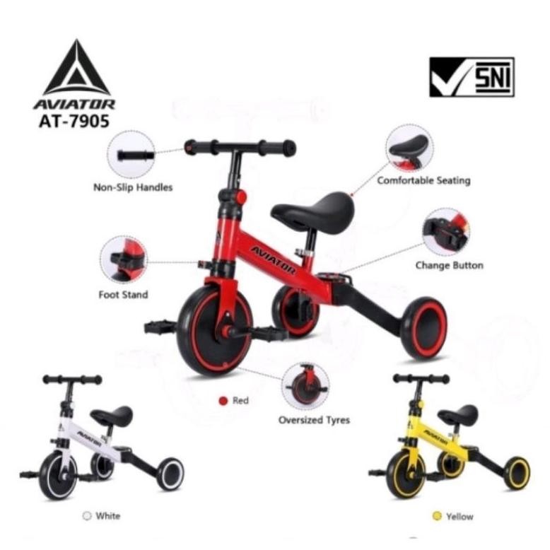 Terlaris Sepeda Anak Roda Tiga Aviator At-7905 Balance Bike At 7905