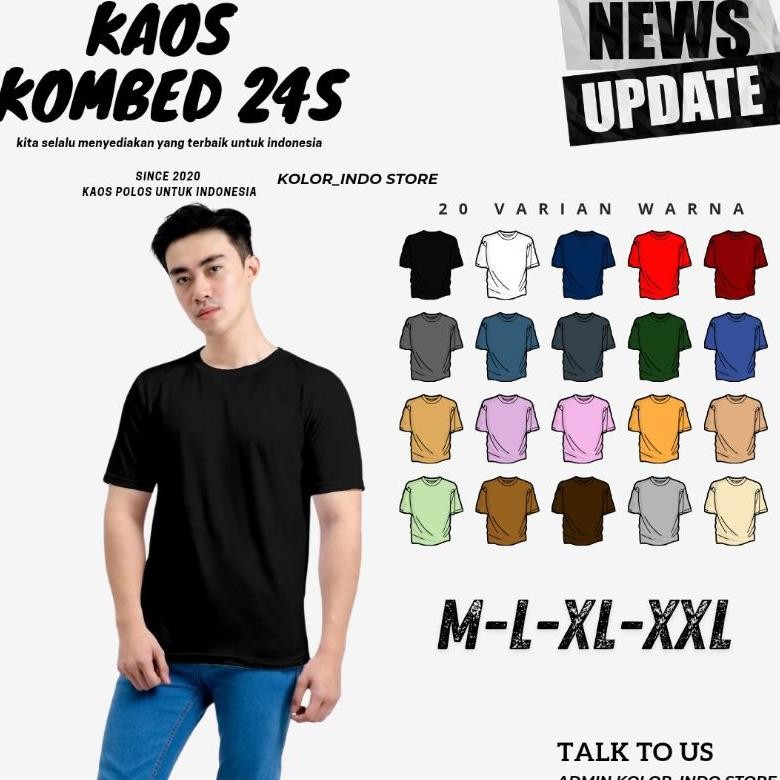 Trend - {LANGSUNG PABRIK} KAOS POLOS COMBED 24S  KAOS POLOS ATASAN 