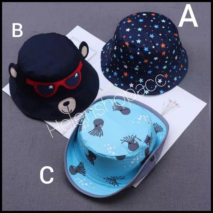 topi bayi laki-laki lucu 1-4thn import
