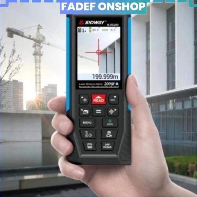 Meteran Laser 200 Meter Kamera H-Ds200Bc Outdoor Bluetooth Meteran Kamera Laser 200Meter
