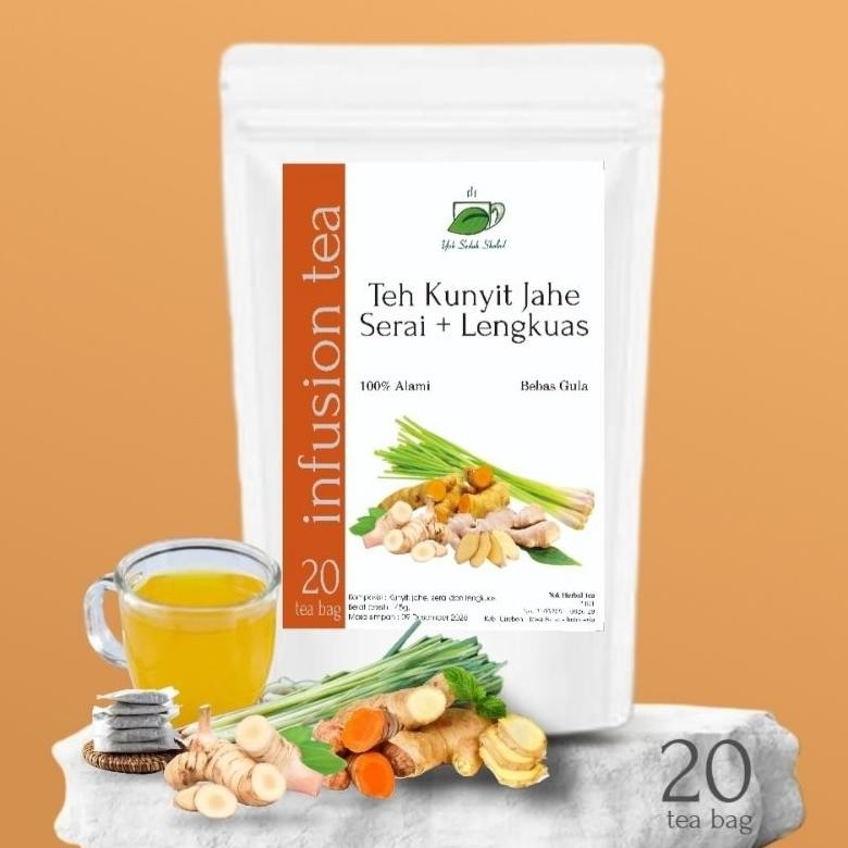

teh "KUNYIT, JAHE, SERAI, & LENGKUAS (20 tea bag) yuk seduh botanikal Nugi