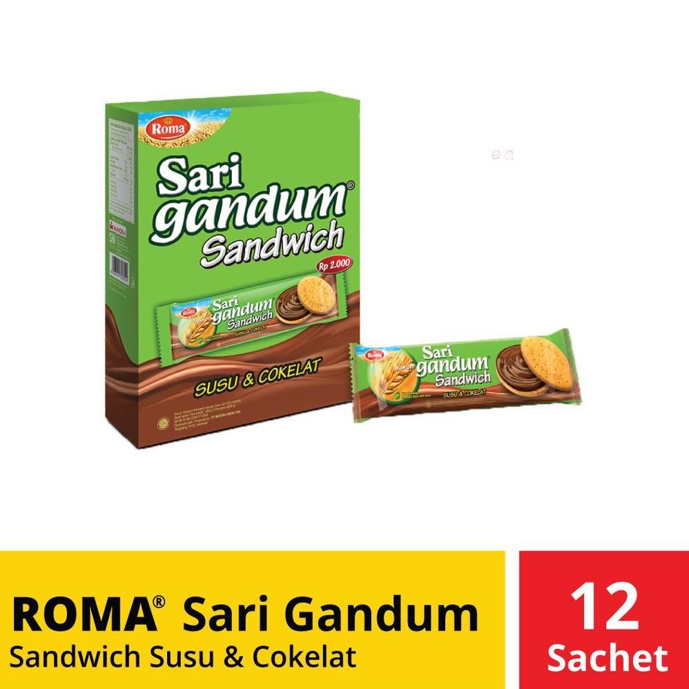

Roma Sari Gandum Cokelat [12 pcs/box] Nugi