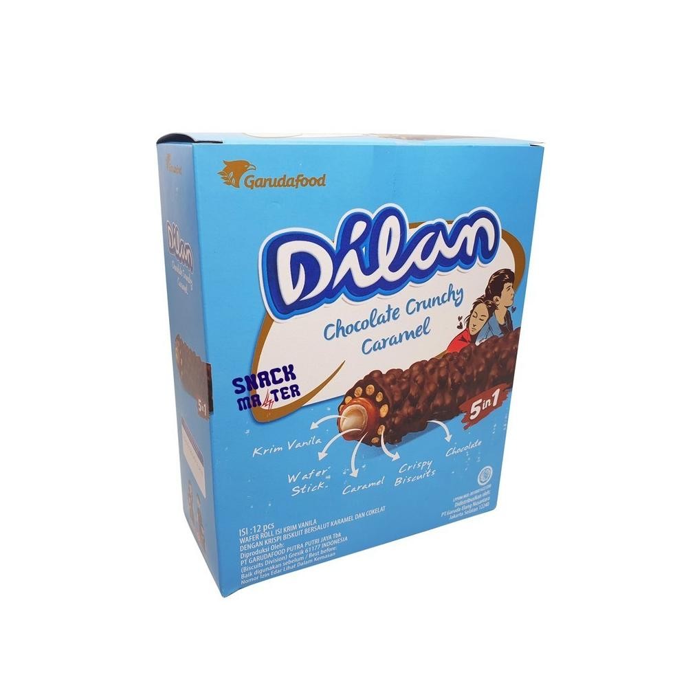 

Dilan Crunchy Choco Caramel - Netto 12 bks x 24 gr Nugi