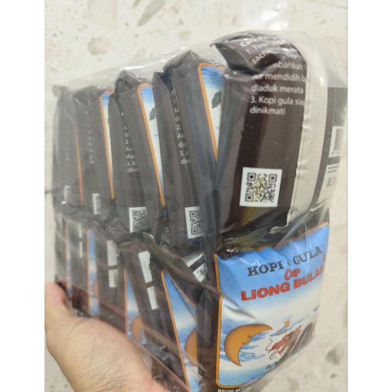

Kopi Liong Bulan Plus Gula Kemasan 1 Pack isi 20 Sachet Nugi