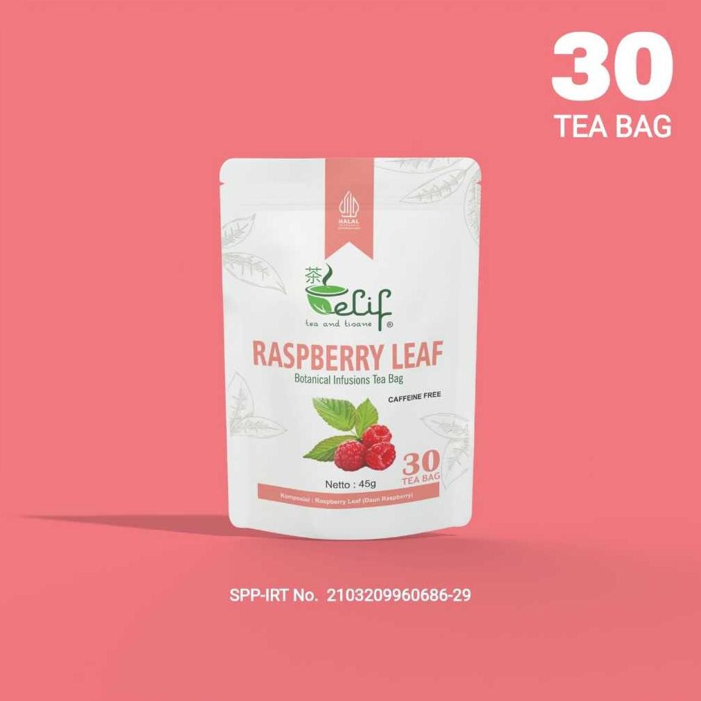 

ELIF TEA AND TISANE Raspberry Leaf Tea | Red Raspberry Leaves Teh Daun Raspberry Merah Teh Promil | 30 Tea Bag Nugi