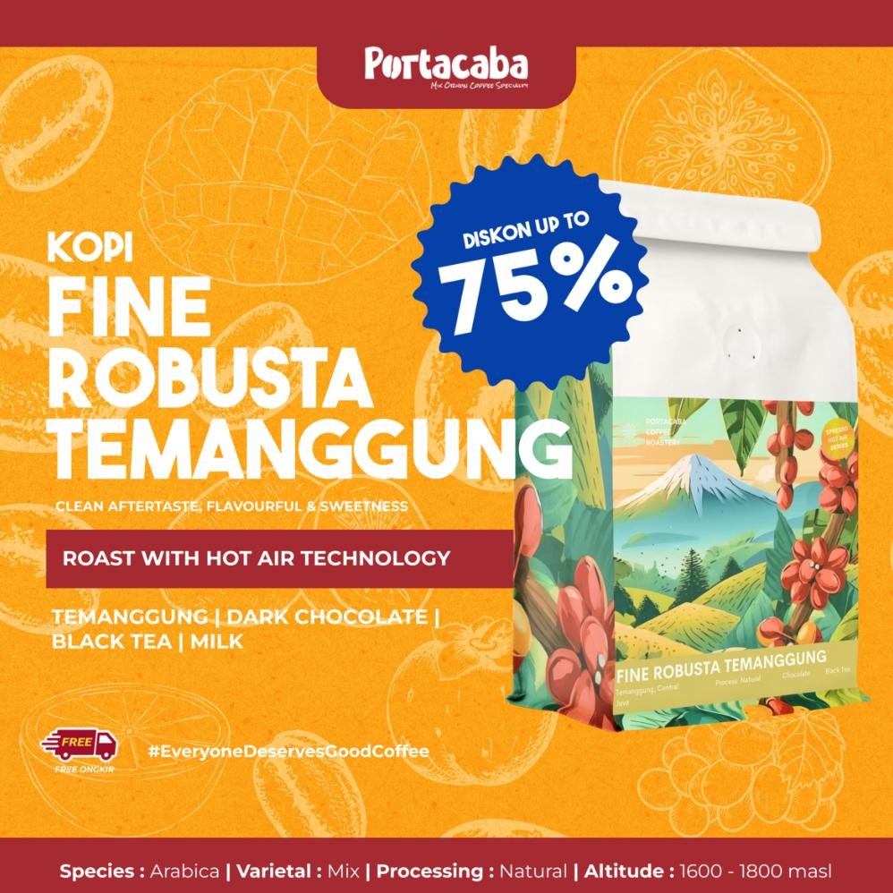 

Biji Kopi Robusta Temanggung .1kg Fine Robusta Commodity Coffee Nugi