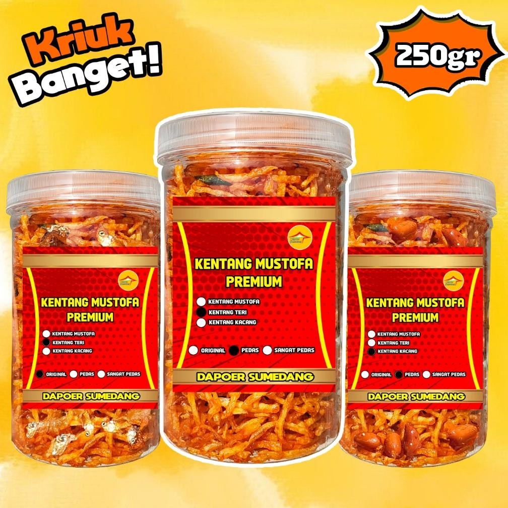 

KENTANG MUSTOFA PREMIUM 1000ml/KERING KENTANG MUSTOPA PEDAS BALADO ORIGINAL KACANG TERI/MUSTAFA DAPOER SUMEDANG Nugi