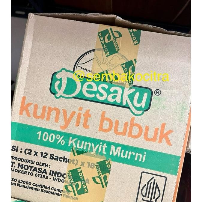 

Desaku Kunyit Bubuk 1 Dus 1 Karton Dus