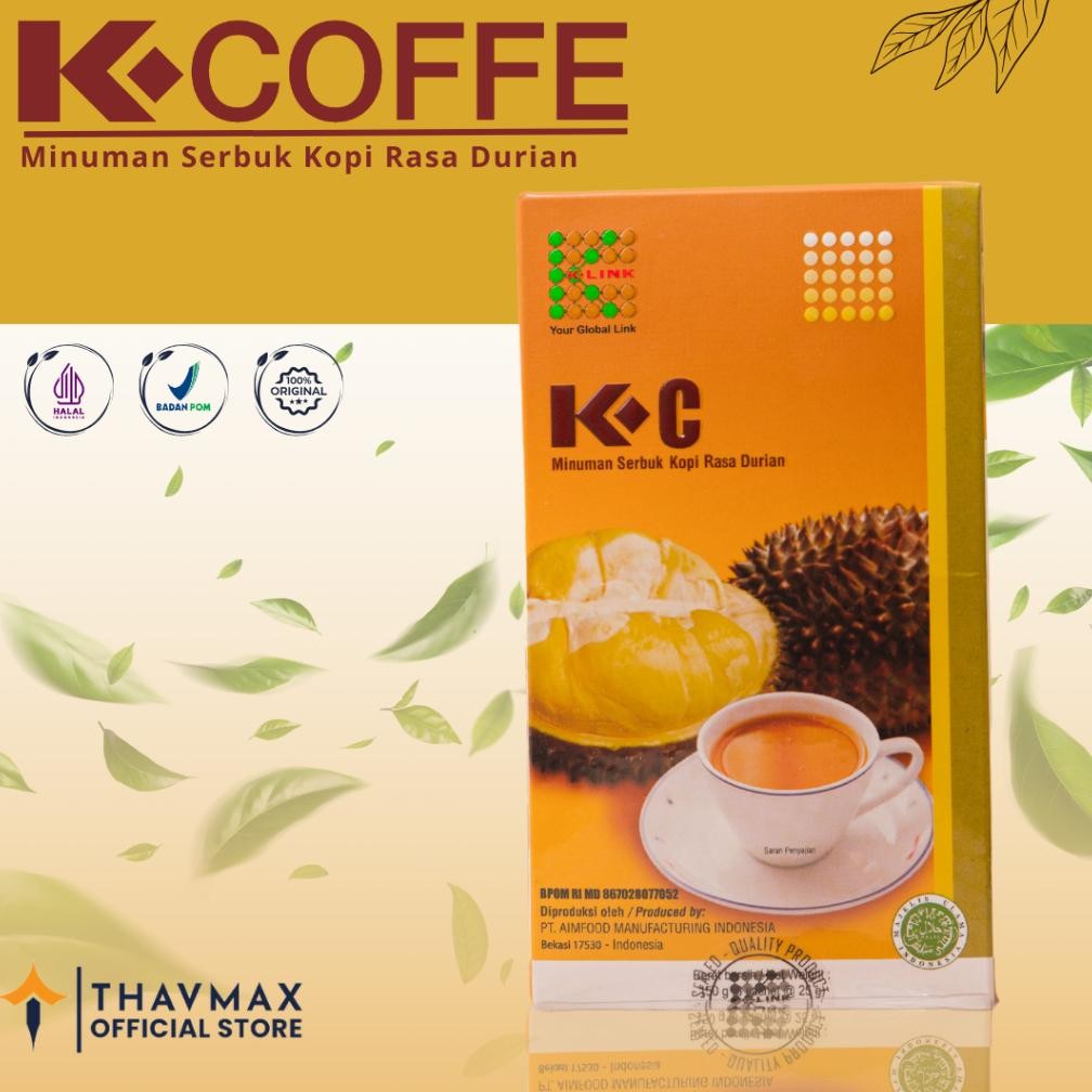 

K - Coffee Durian | Kopi Durian K Link | K - C Minuman Serbuk Kopi Rasa Durian Nugi