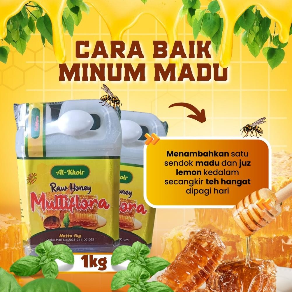

Al khoir Madu Hutan Multiflora plus propolis 1kg Nugi