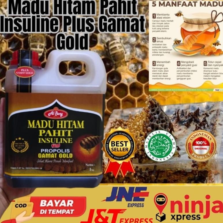 

Super Madu Hitam Pahit Al-Bany Plus Gamat Gold 1000gr Nugi