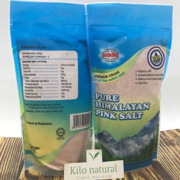 

Himalayan Salt Premium 500gr / garam ( PLASTIK BIRU ) Nugi