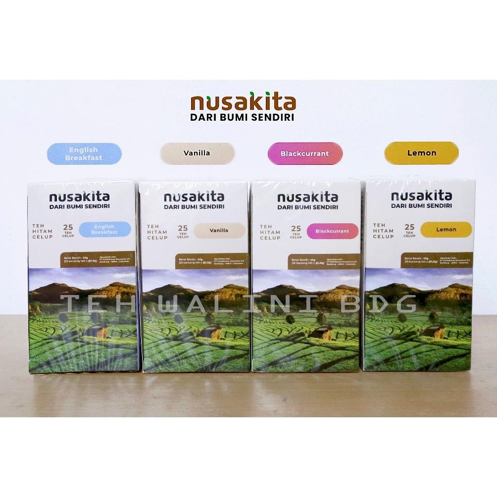 

TEH NUSAKITA 25s I English Breakfast, Vanilla, Blackcurrant, Lemon Nugi