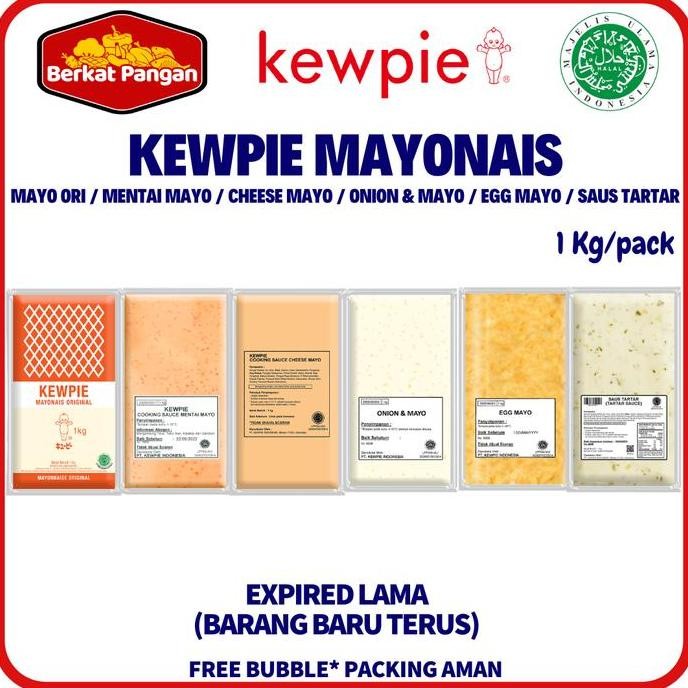 

Promo Kewpie Mayonais Original / Mentai / Cheese / Egg / Onion / Tartar 1Kg