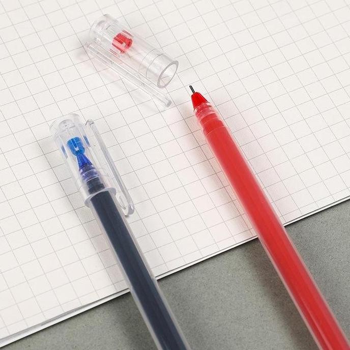 

Winzige 10Pcs Pulpen 1 Pack Gel Pen Bolpen Pena Pulpen Cetek 0,5Mm Hitam Biru Merah Refill Pen