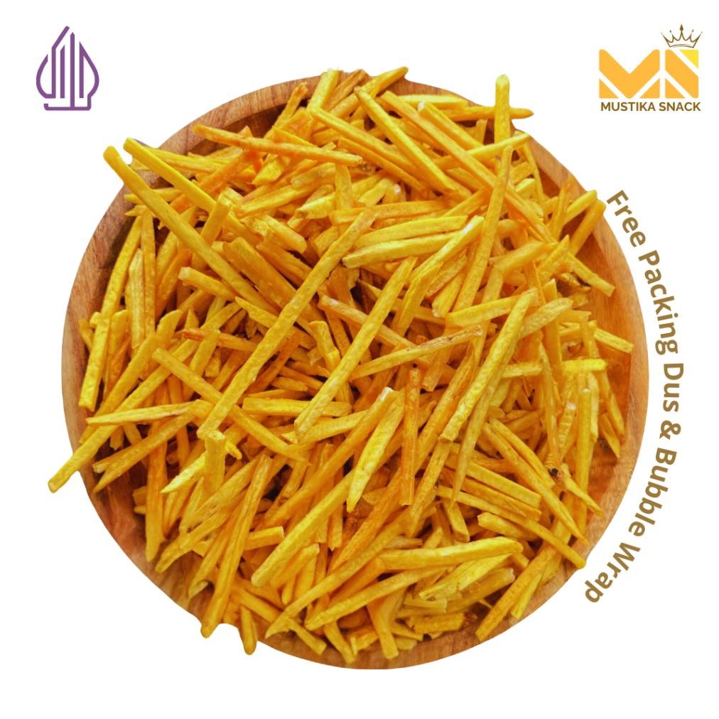 

1Kg Stik Talas Kuning Keripik Original Asin Gurih Premium Nugi