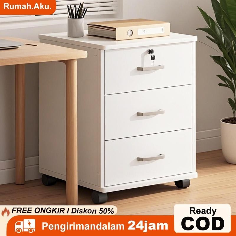 Meja Nakas Bedside Table Dengan Kunci Lemari Laci Penyimpanan Meja Nakas Kayu Meja Kamar Nakas Porta