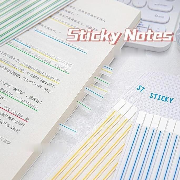 

Winzige Index Mark Penanda Pembatas Highlighter Strip Lucu Transparan Sticky Tab Sticky Notes Aesthetic Pvc Memo Paper Alat Tulis Foto Stationery