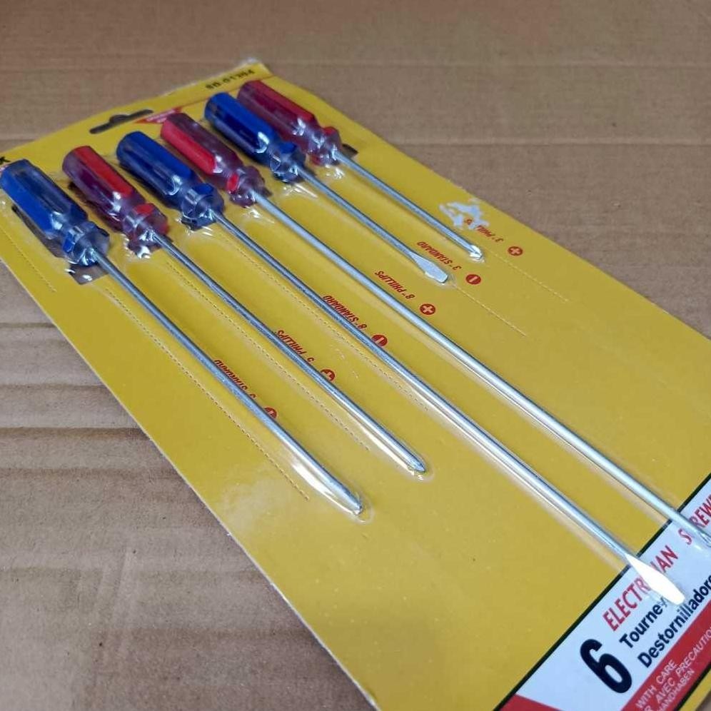 Obeng Set 6pcs Obeng Setting Karburator Obeng Radio - Obeng Setting Amerika Kecil Kurus Panjang Min 