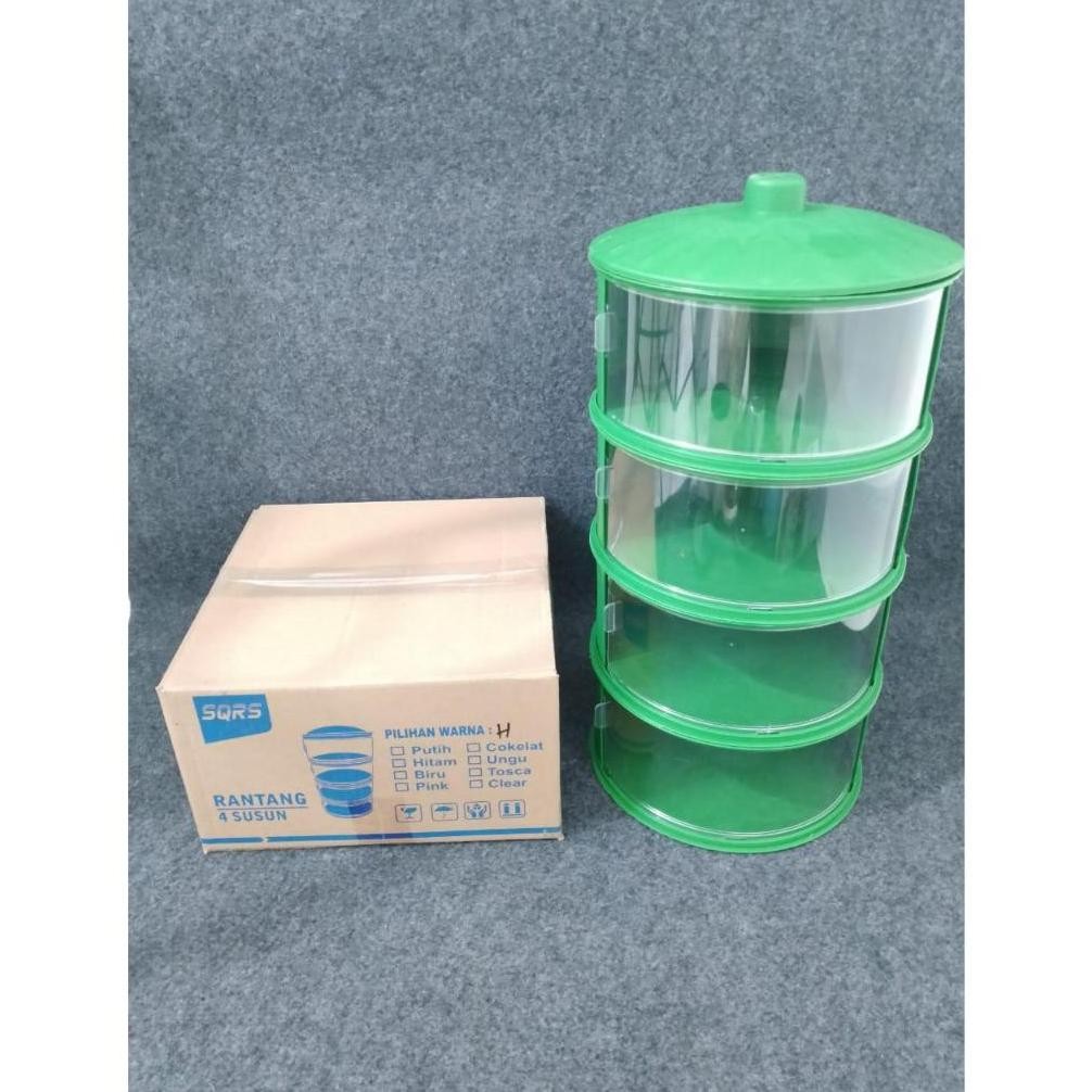 Fbx-4 [Termurah-Jakarta] Tudung Saji 4 Susun / Food Cover / Penutup Makanan Insulasi Tahan Panas / T