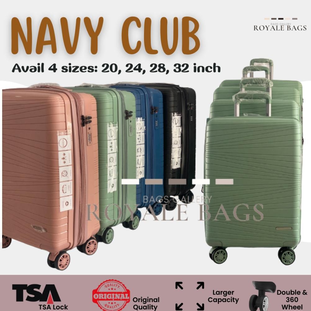 Terlaris Navy Club Delta / Alcott Series 3972 Tas Koper 20 Inch / 24 Inch Original Tsa Lock Double Z