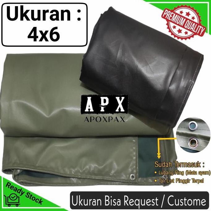 Terpal Kain Cv Jeep/Tentara Ukuran 4X6
