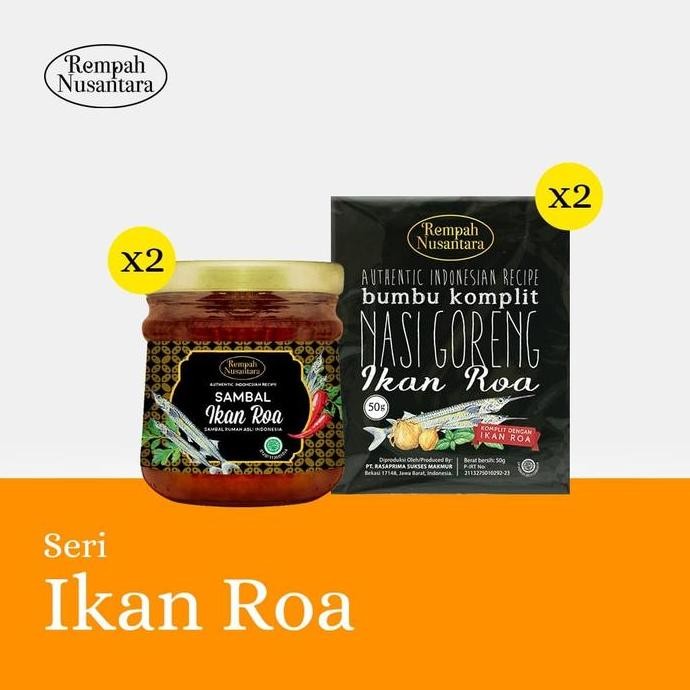 

PAKET SAMBAL ROA 2 X 120 GR & BUMBU NASI GORENG ROA 2 X 50 GR