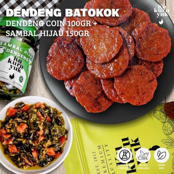 

Dendeng Bak Kukuruyuk-100gr Dendeng Coin+150g Sambal Hijau Dendeng