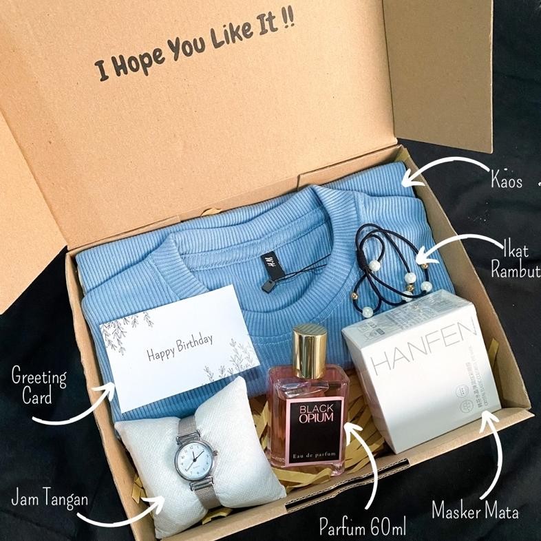 

[B6560]Gift Box Kaos Rib Cewek/Kado Pacar/Kado Ulang Tahun/Hampers Lebaran/Hampers Ramadan/Kado Valentine/Kado Anniversary/Kado Wedding/Kado Wisuda/Hampers Natal/Hampers Tahun Baru/Kado Valentine