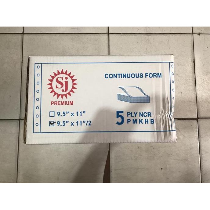 

Kertas Continuous Form SJ 9.5 x 11 / 9.5 x 11.2 5 ply